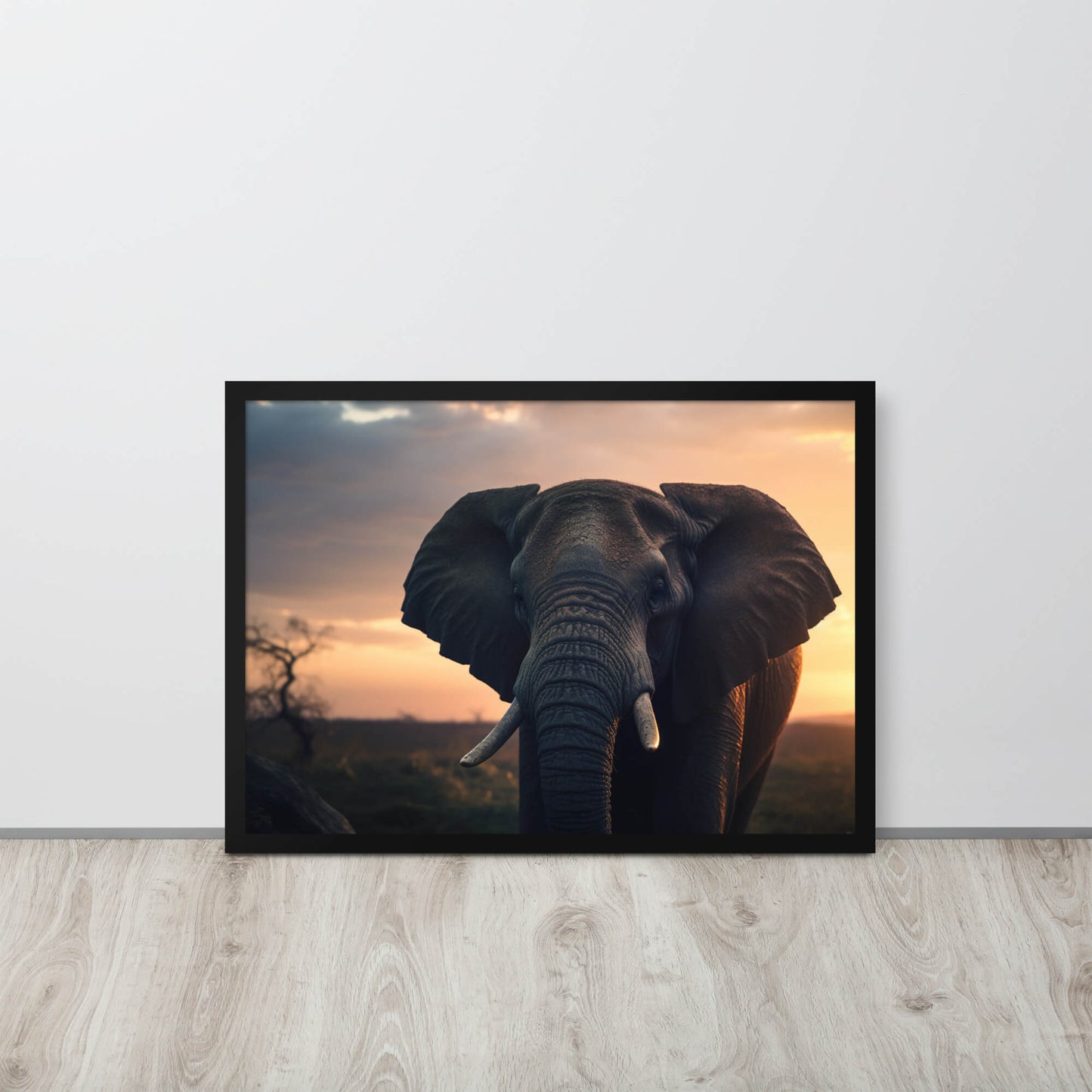 Tableau Éléphant Lever De Soleil