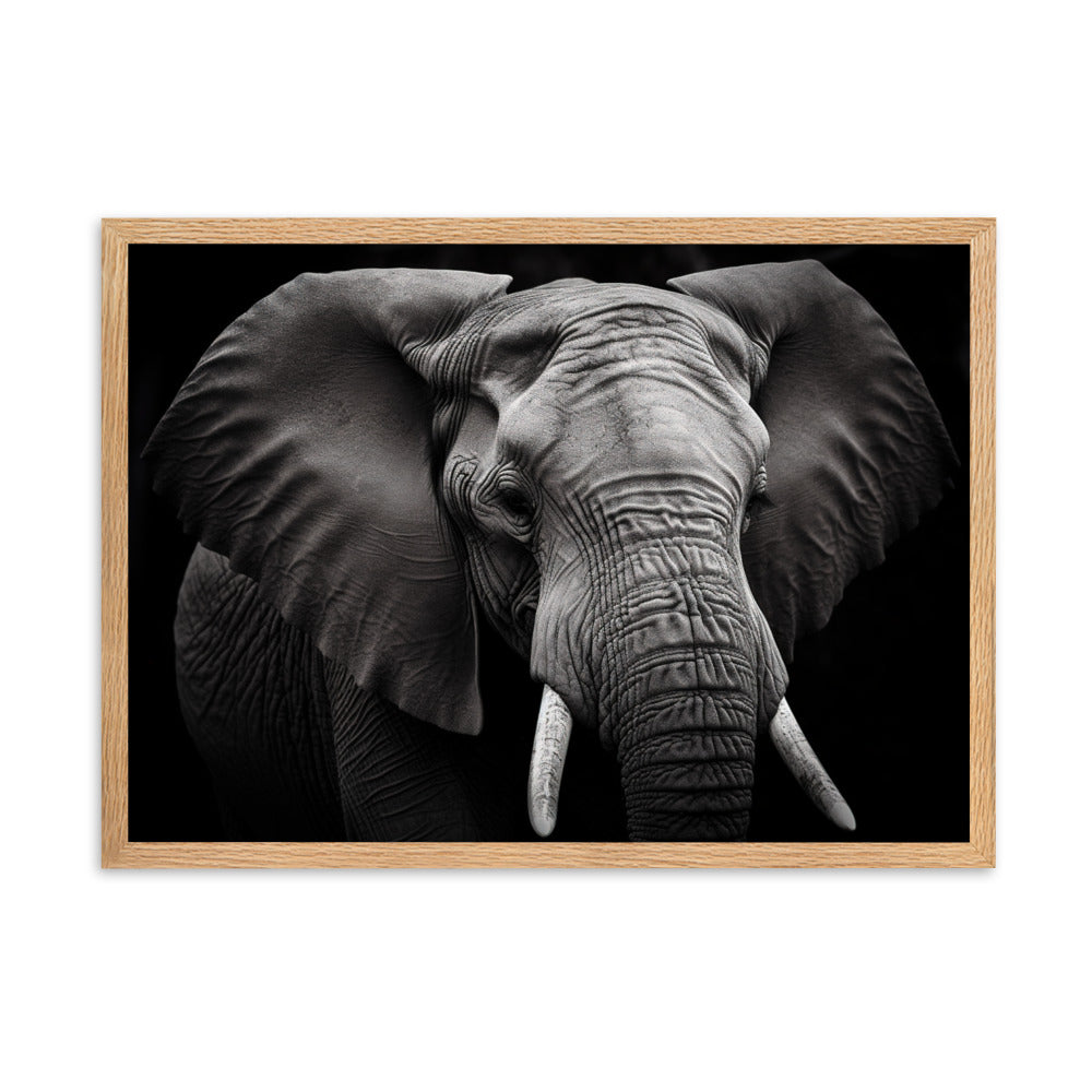Tableau Éléphant Noir