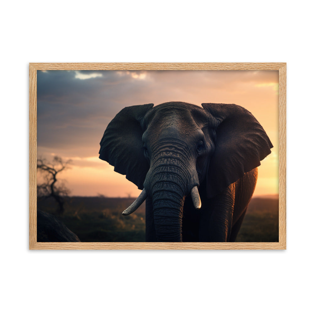 Tableau Éléphant Lever De Soleil