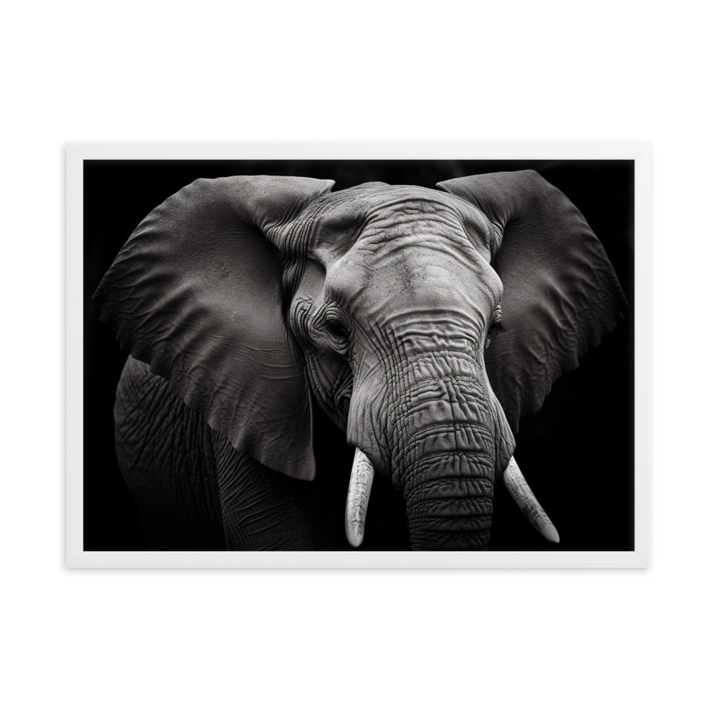 Tableau Éléphant Noir