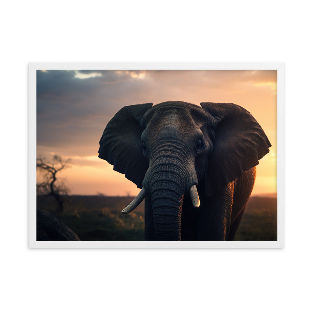 Tableau Éléphant Lever De Soleil