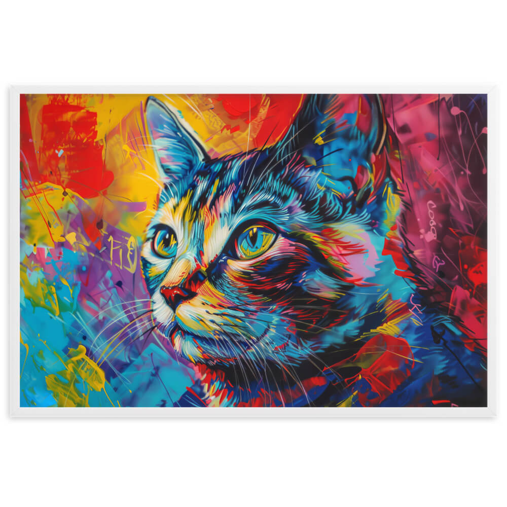 Tableau Chat Multicolore