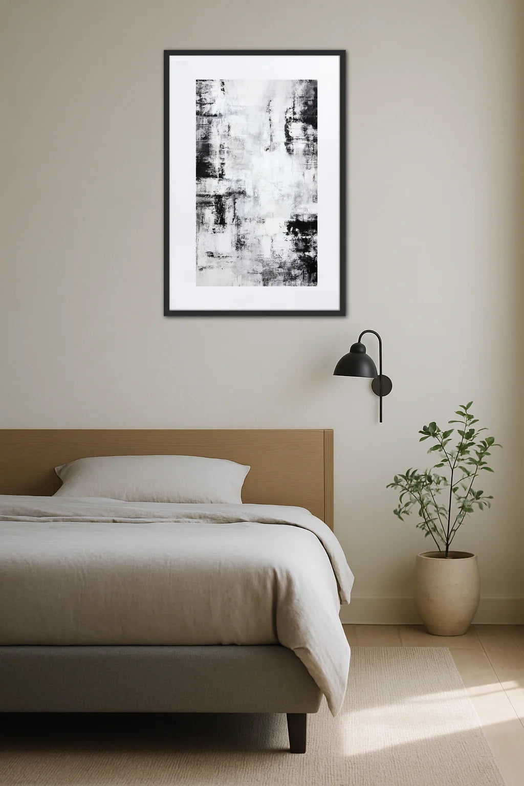 Tableau Abstrait Noir Et Blanc