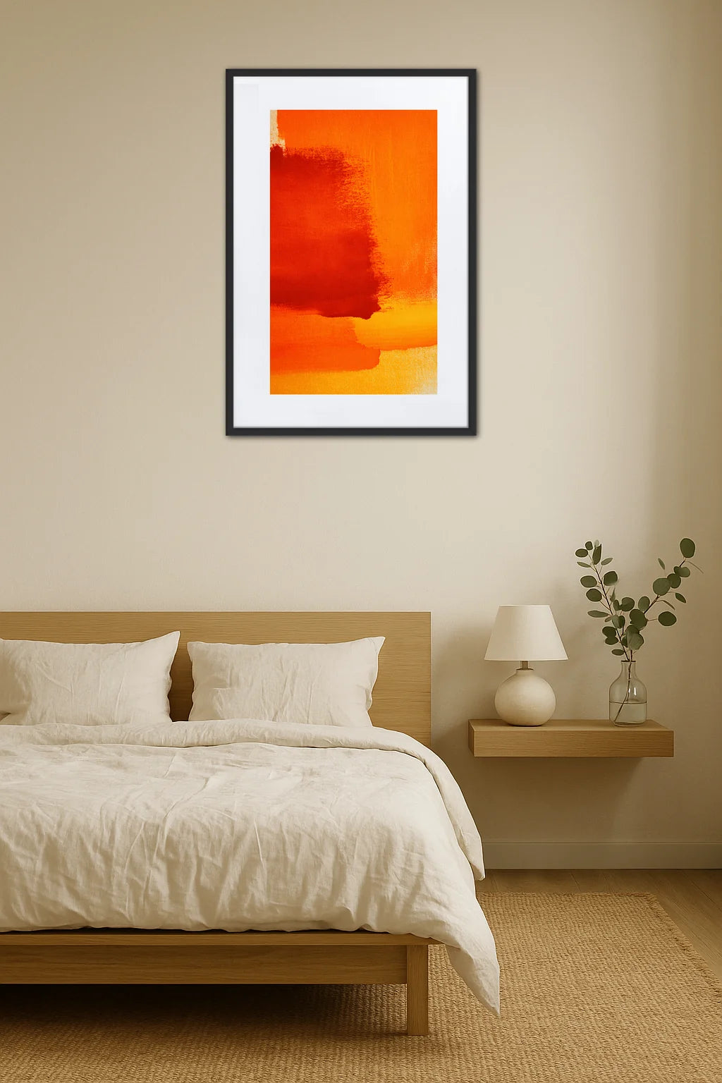 Tableau Abstrait Orange