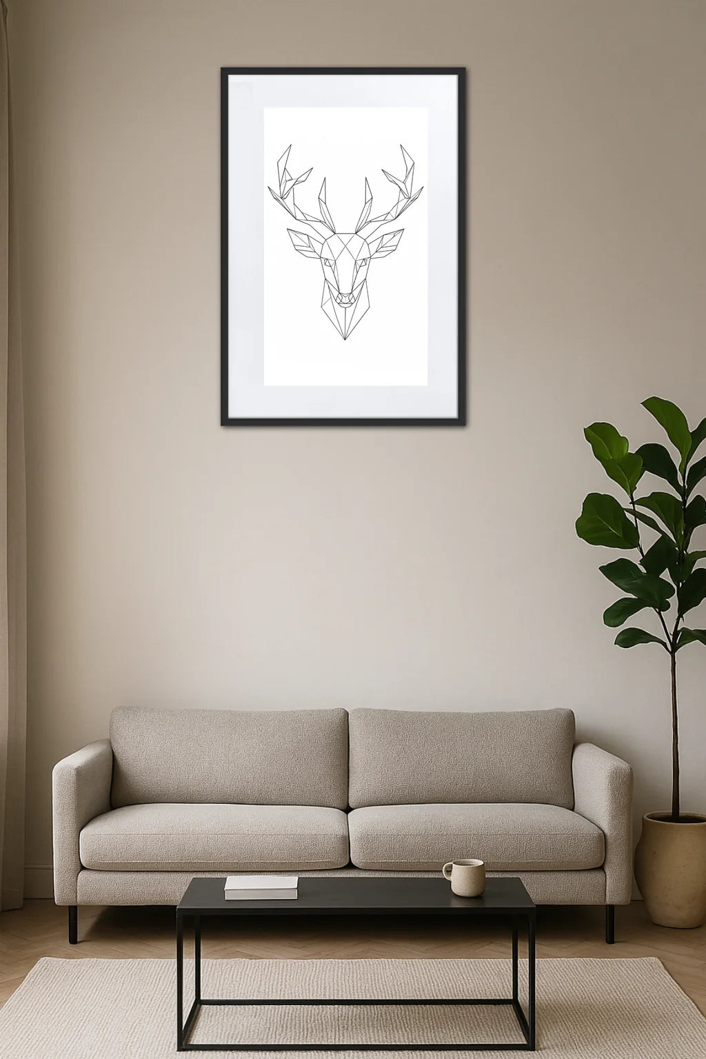 Tableau Cerf Origami