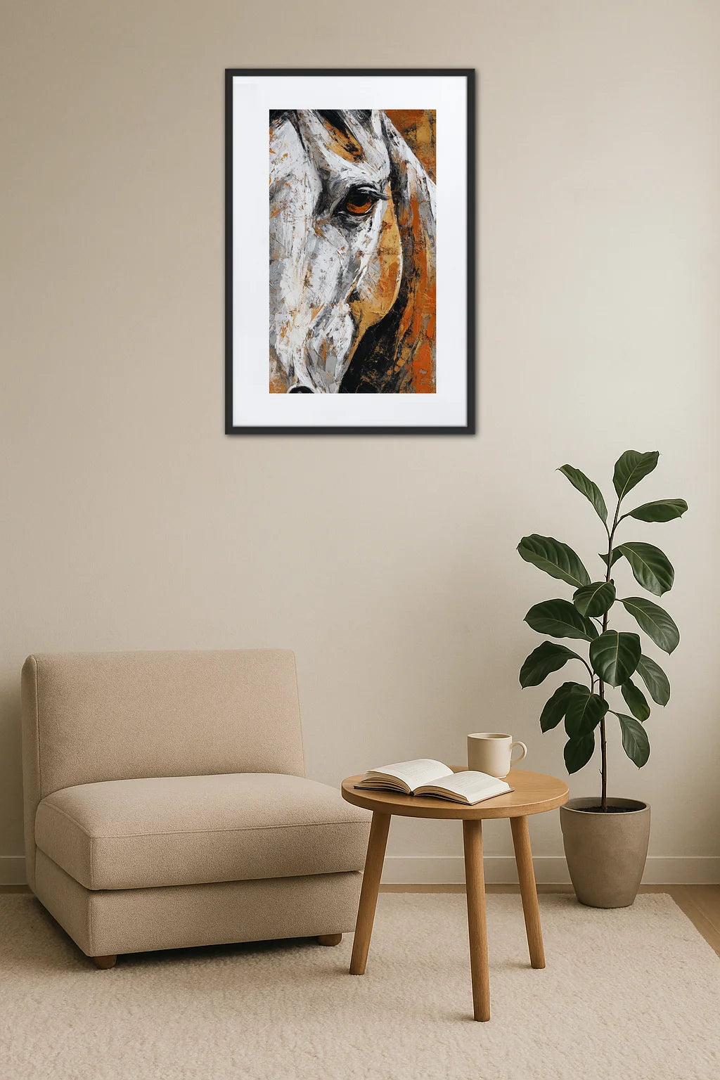 Tableau cheval expressionniste