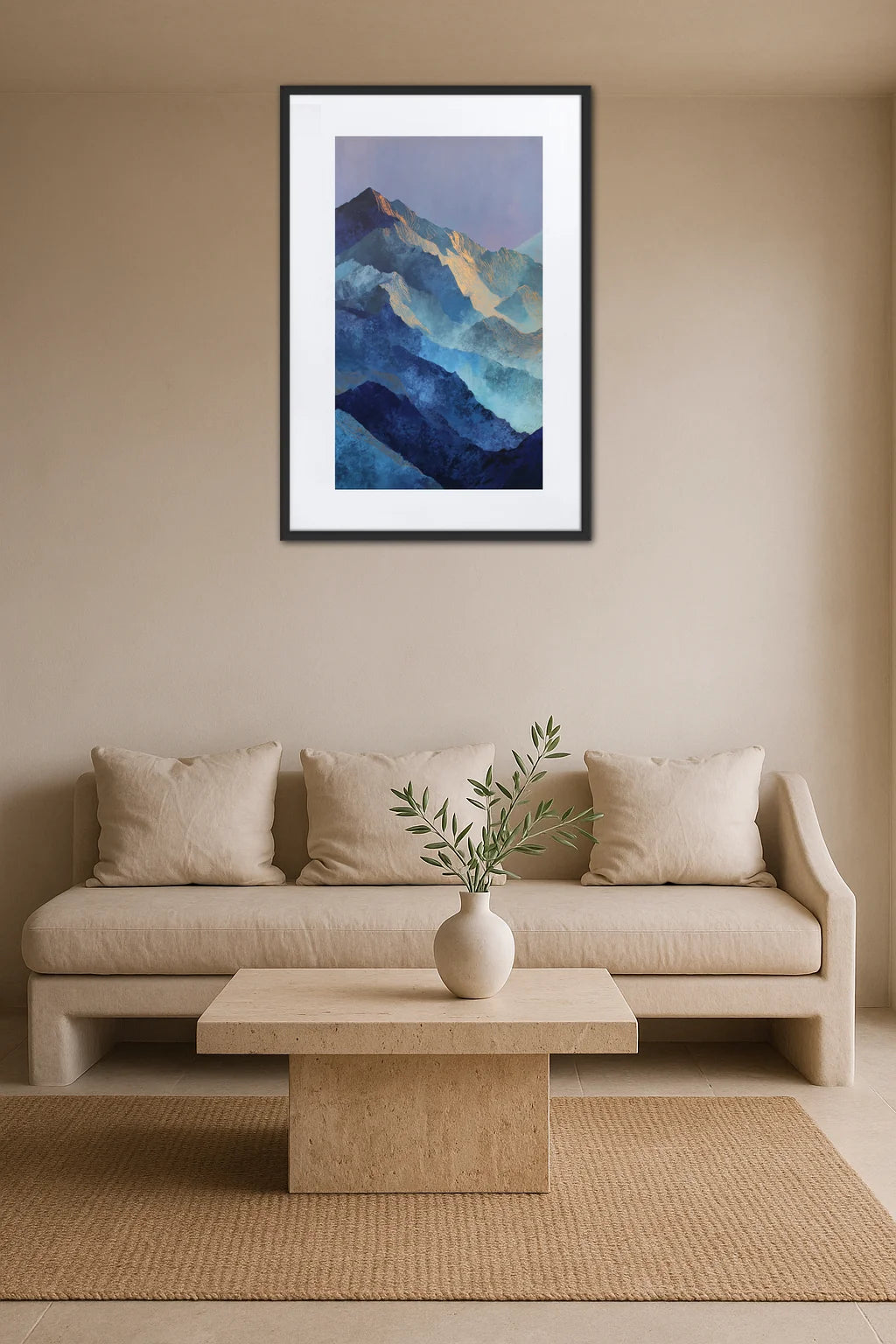 Tableau Contemporain Montagne