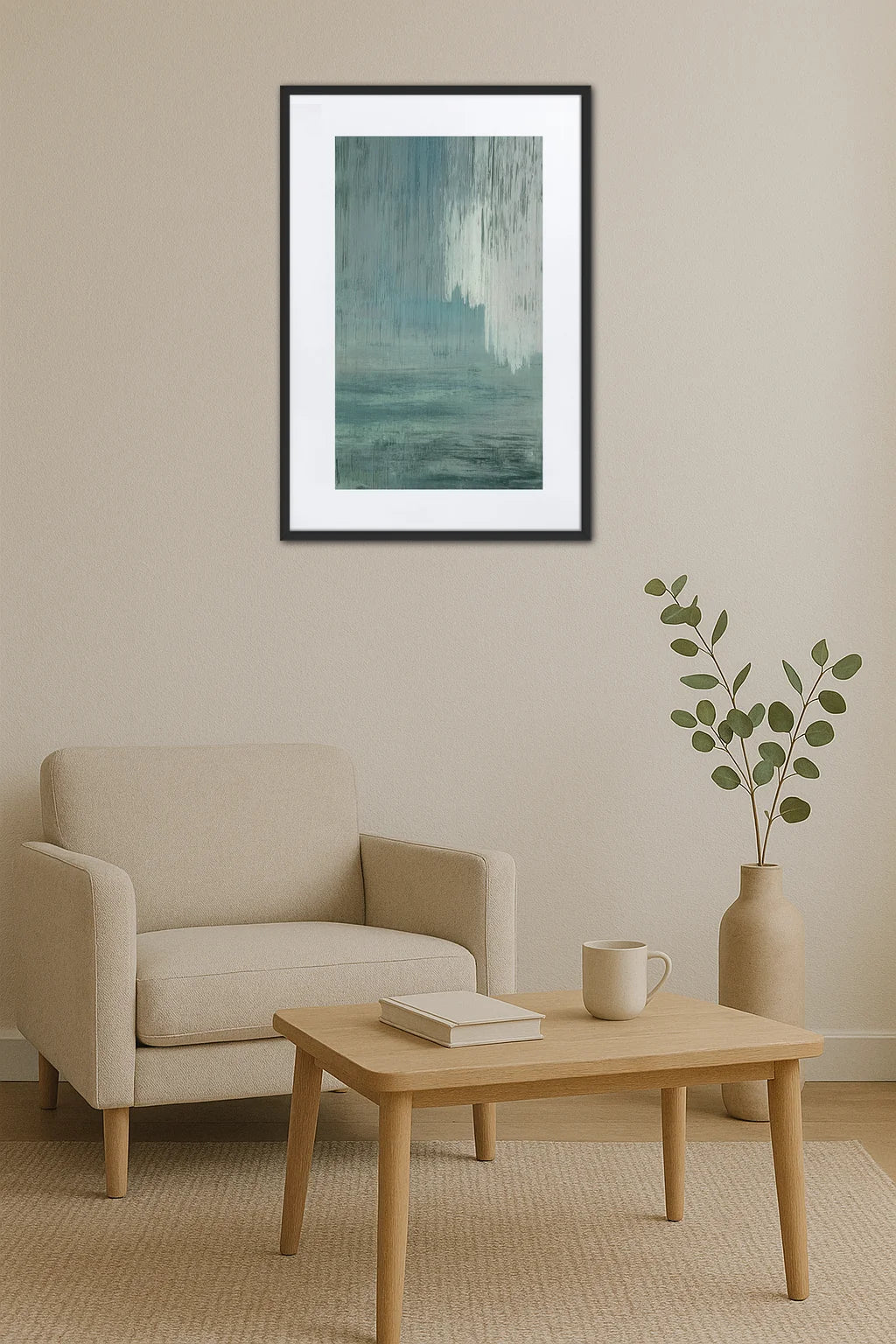 Tableau Contemporain Vert