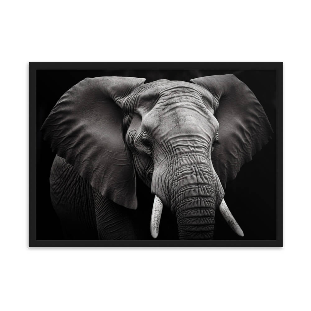 Tableau éléphant noir