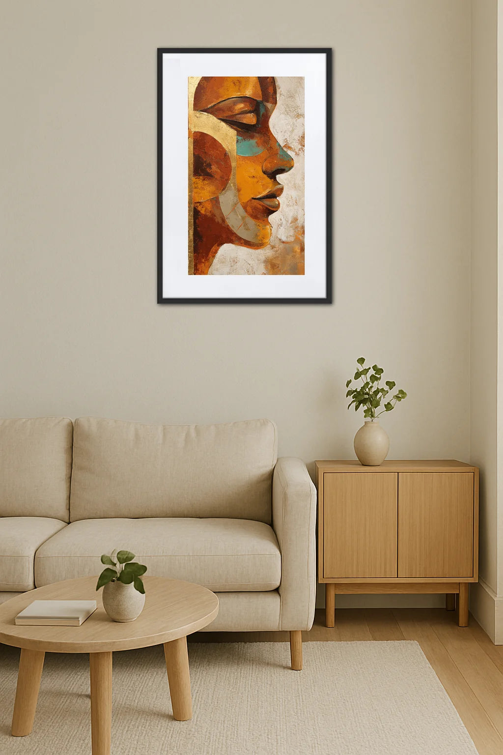 Tableau Femme Africaine Abstrait