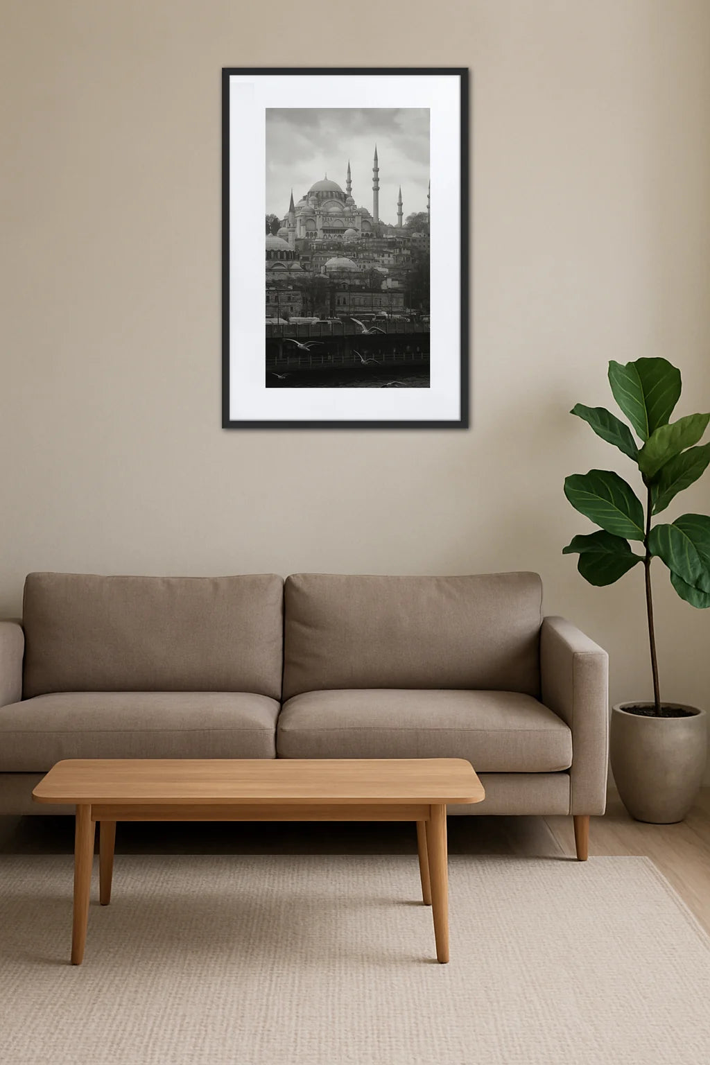 Tableau Istanbul Noir Et Blanc