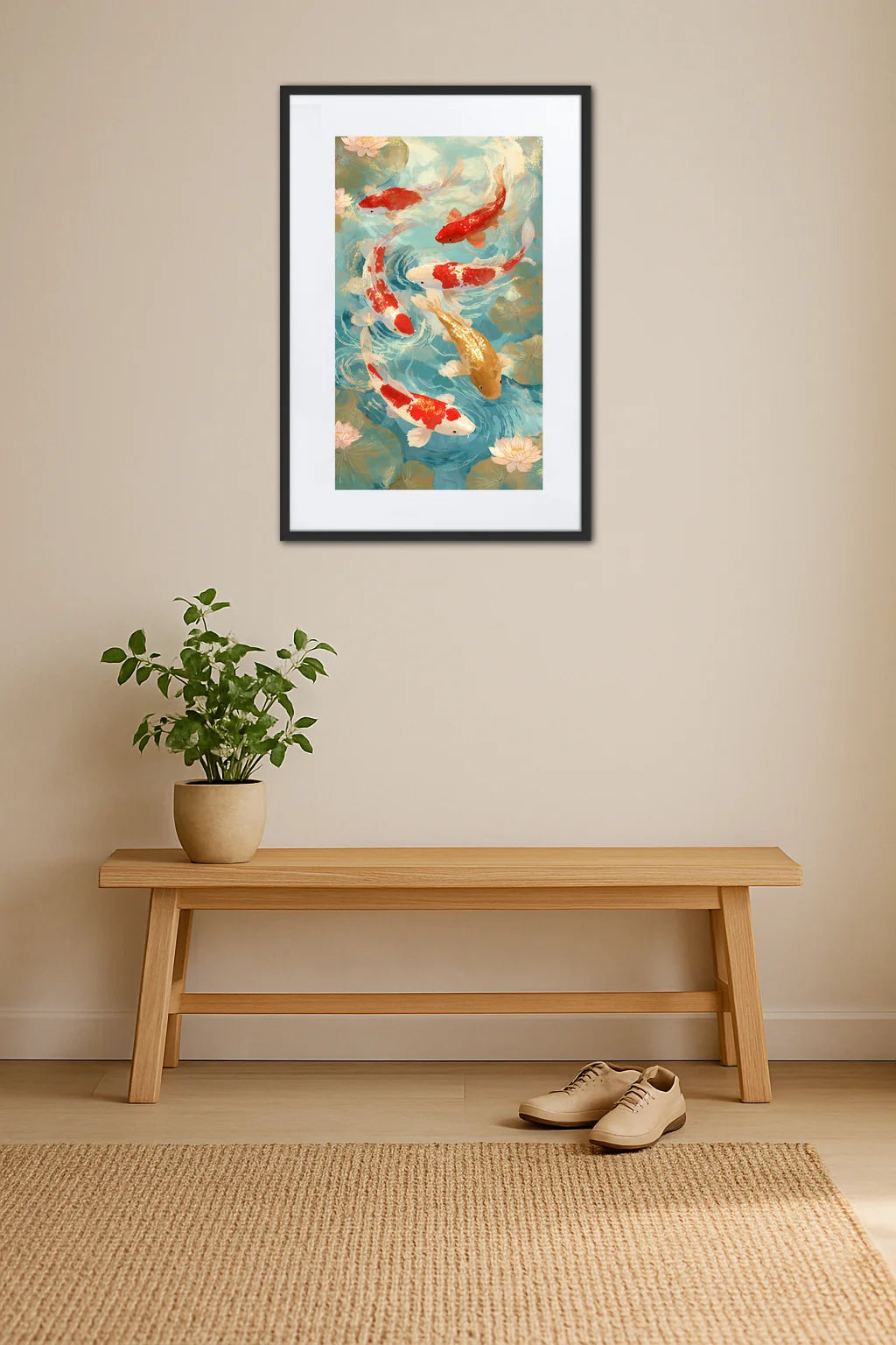 Tableau Japonais Carpe Koi