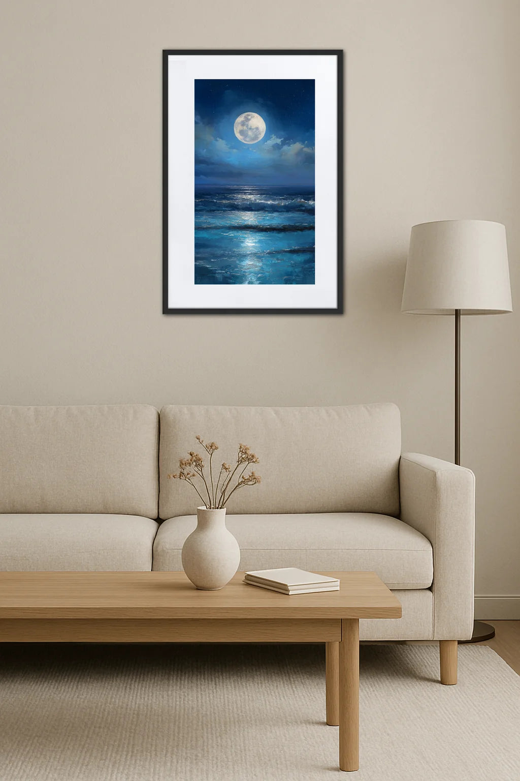 Tableau Lune Mer