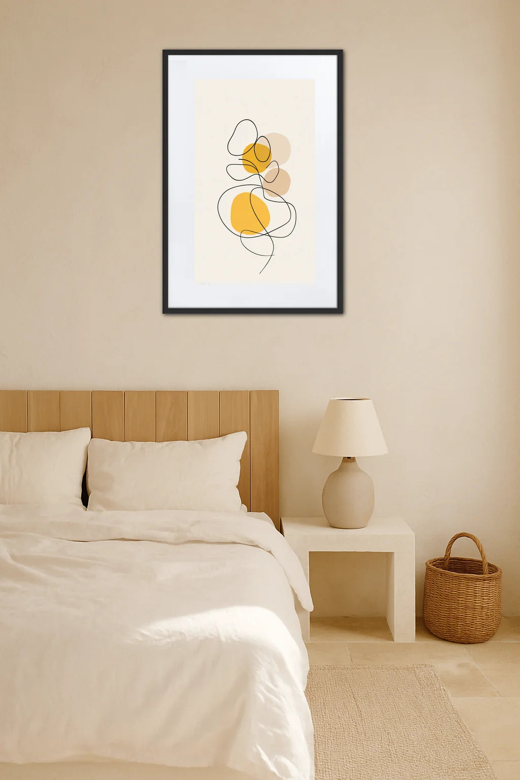 Tableau Minimaliste Jaune