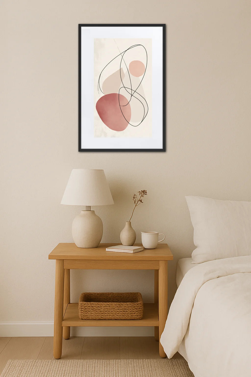 Tableau Minimaliste Rose