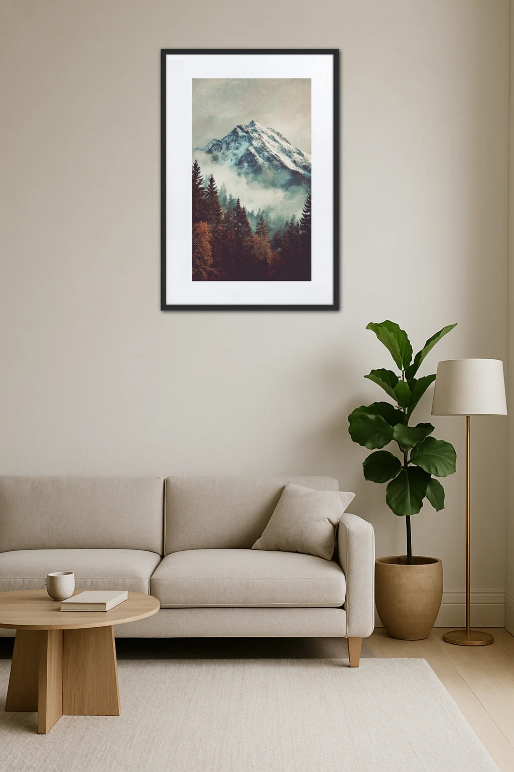 Tableau Montagne Vintage