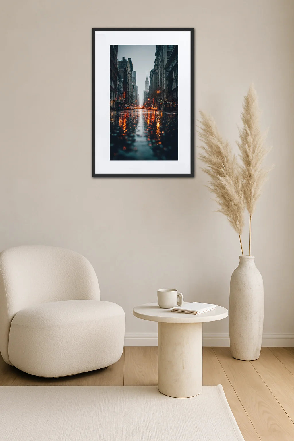 Tableau New York Pluie