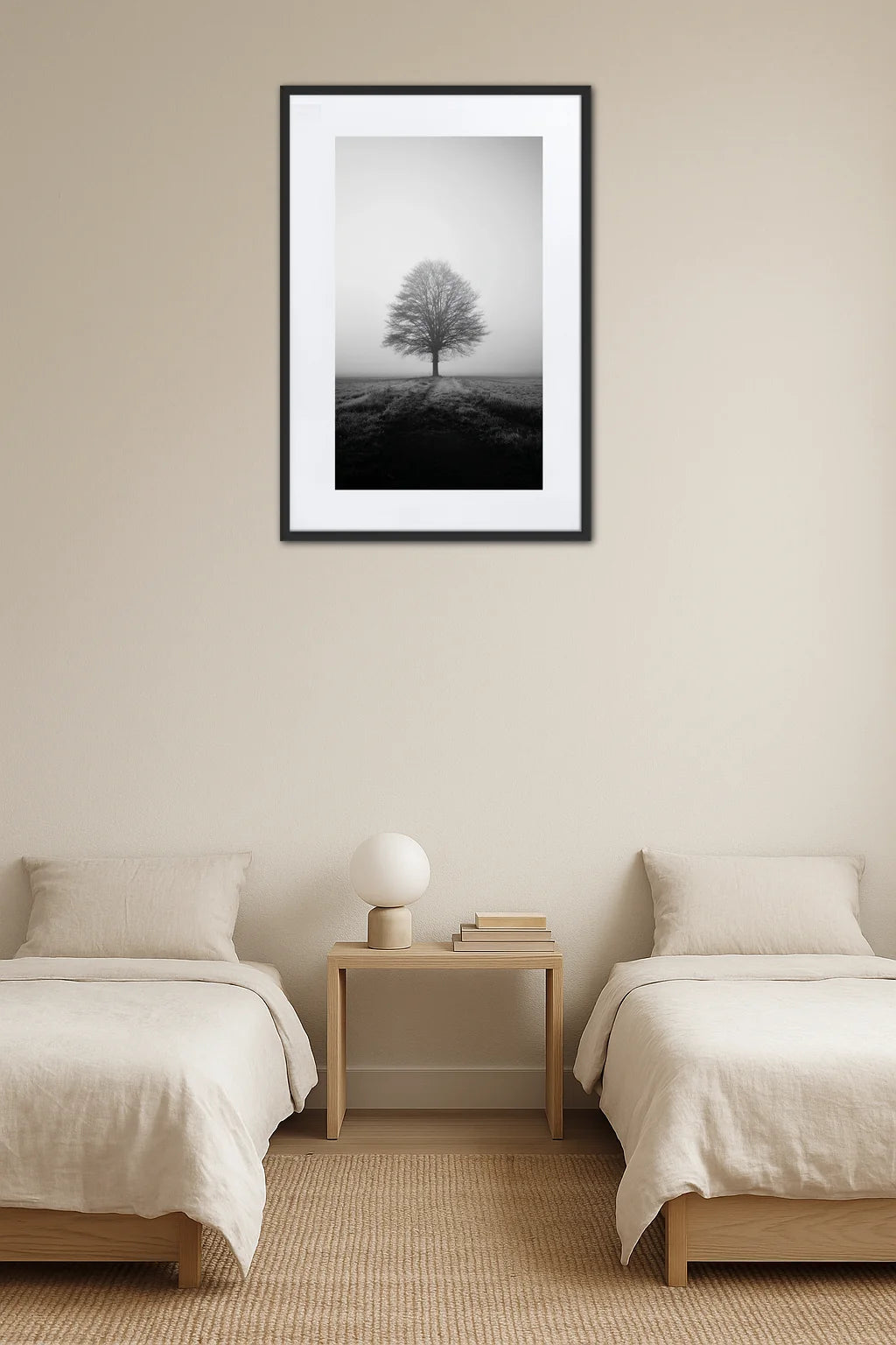 Tableau Noir Et Blanc Arbre