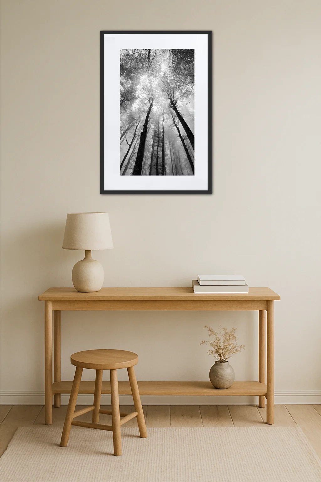 Tableau Noir Et Blanc Foret