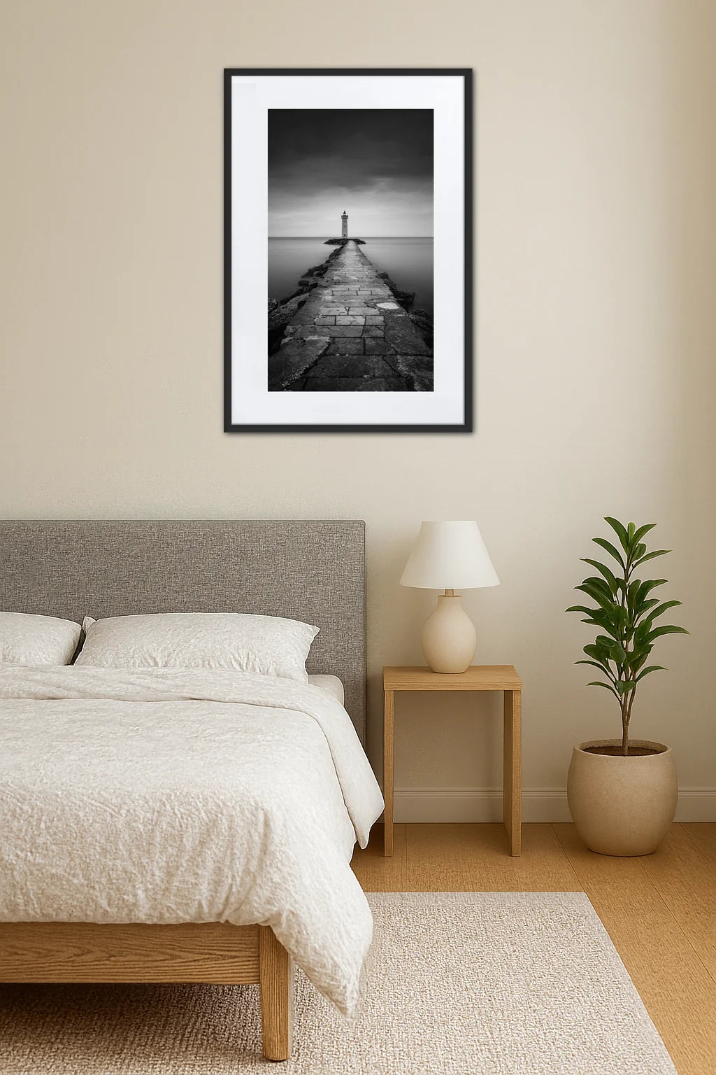 Tableau Noir Et Blanc Mer