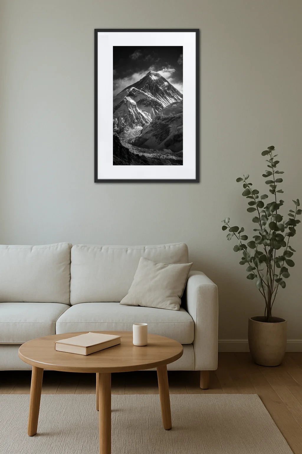 Tableau Noir Et Blanc Montagne
