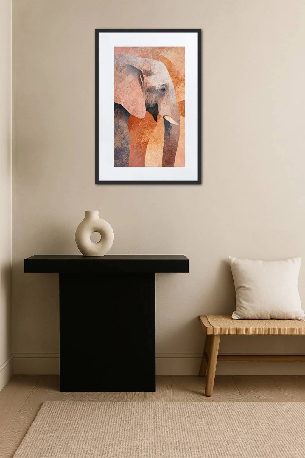 Tableau pastel éléphant