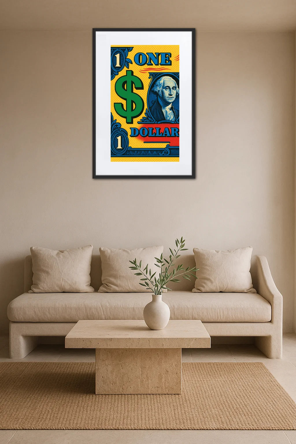 Tableau Pop Art Dollar