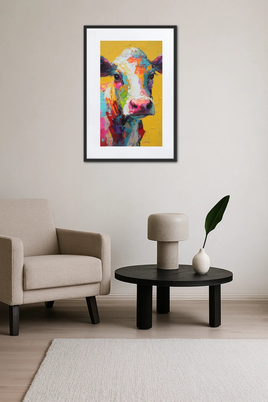 Tableau Pop Art Vache