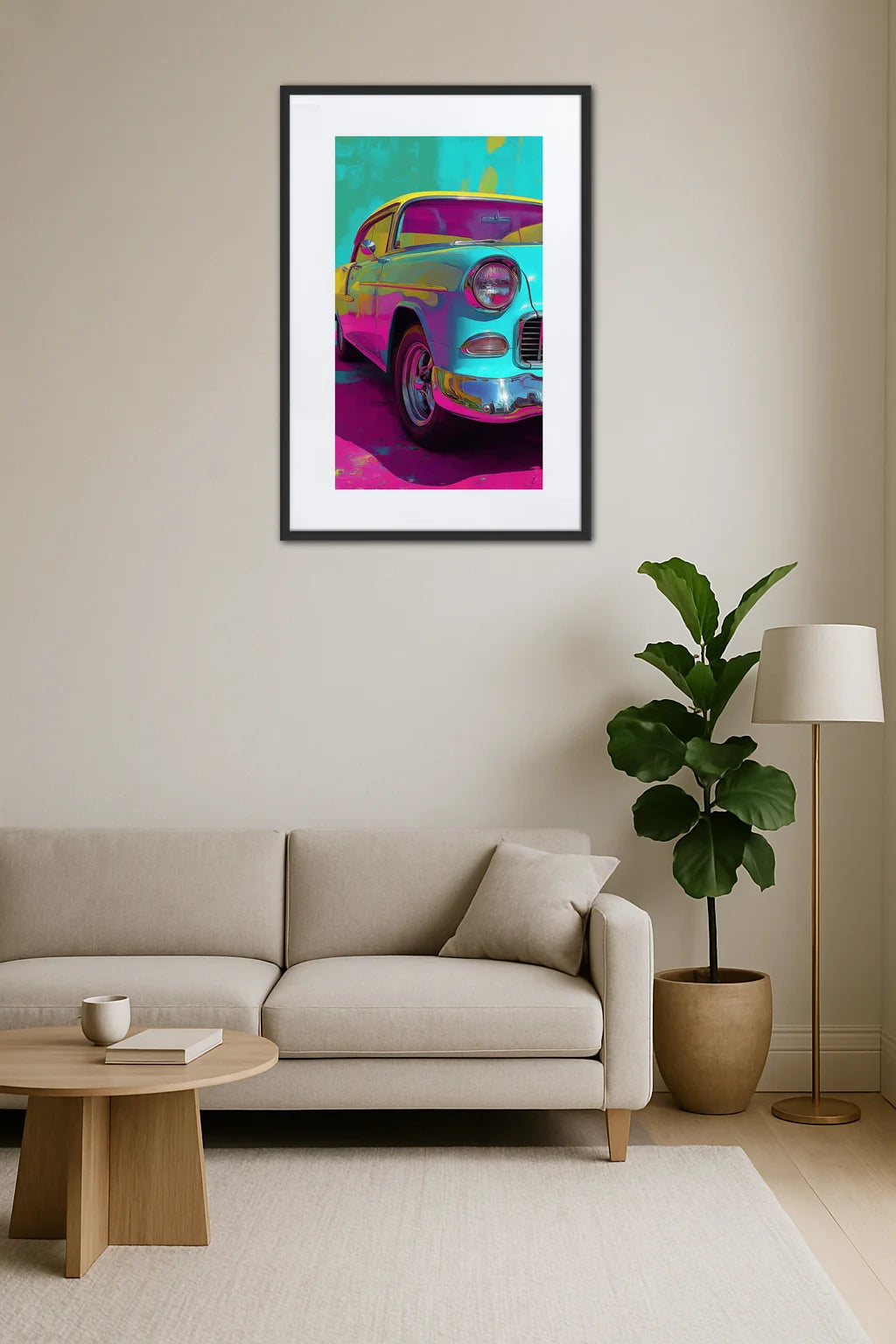 Tableau Pop Art Voiture