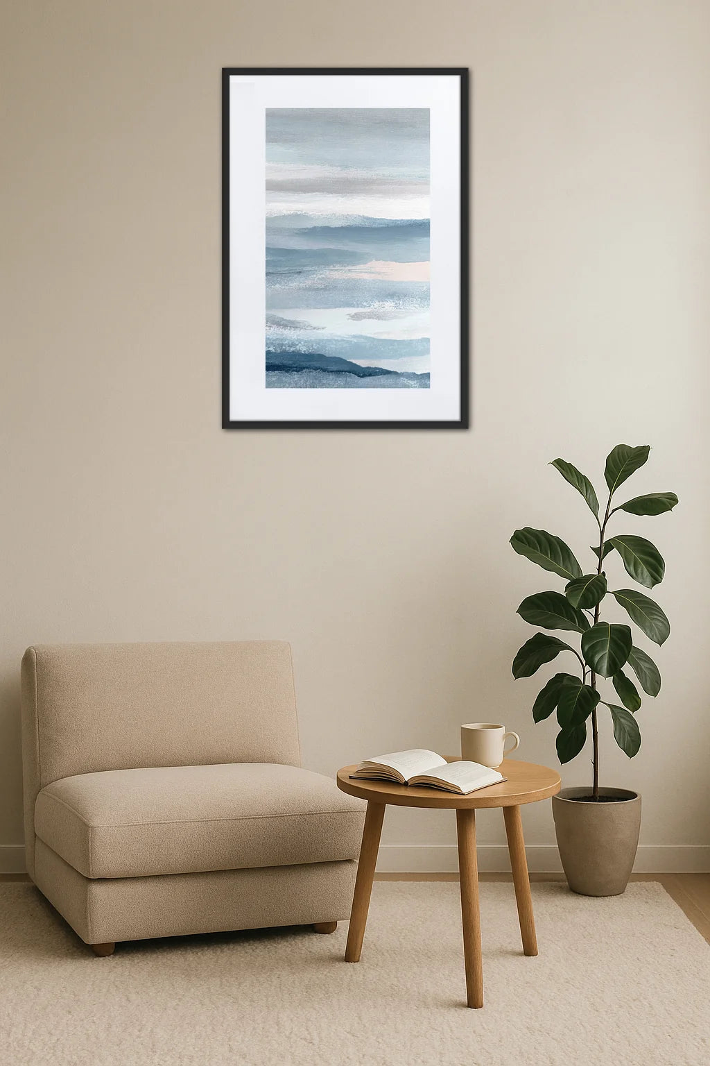 Tableau Scandinave Bleu