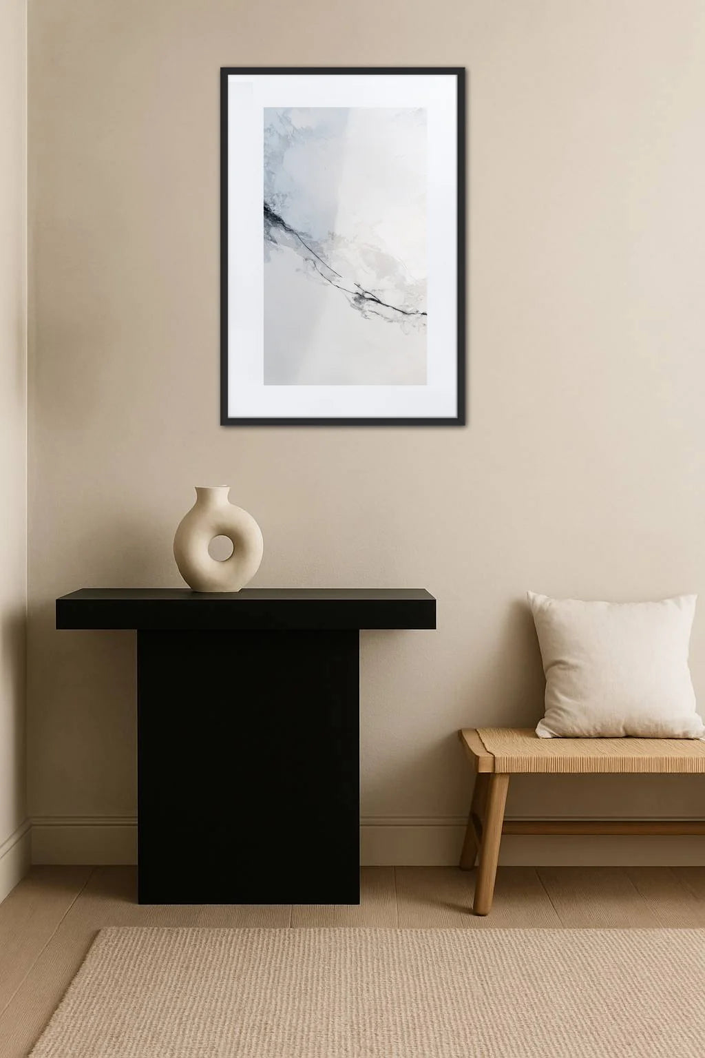 Tableau Scandinave Noir Et Blanc