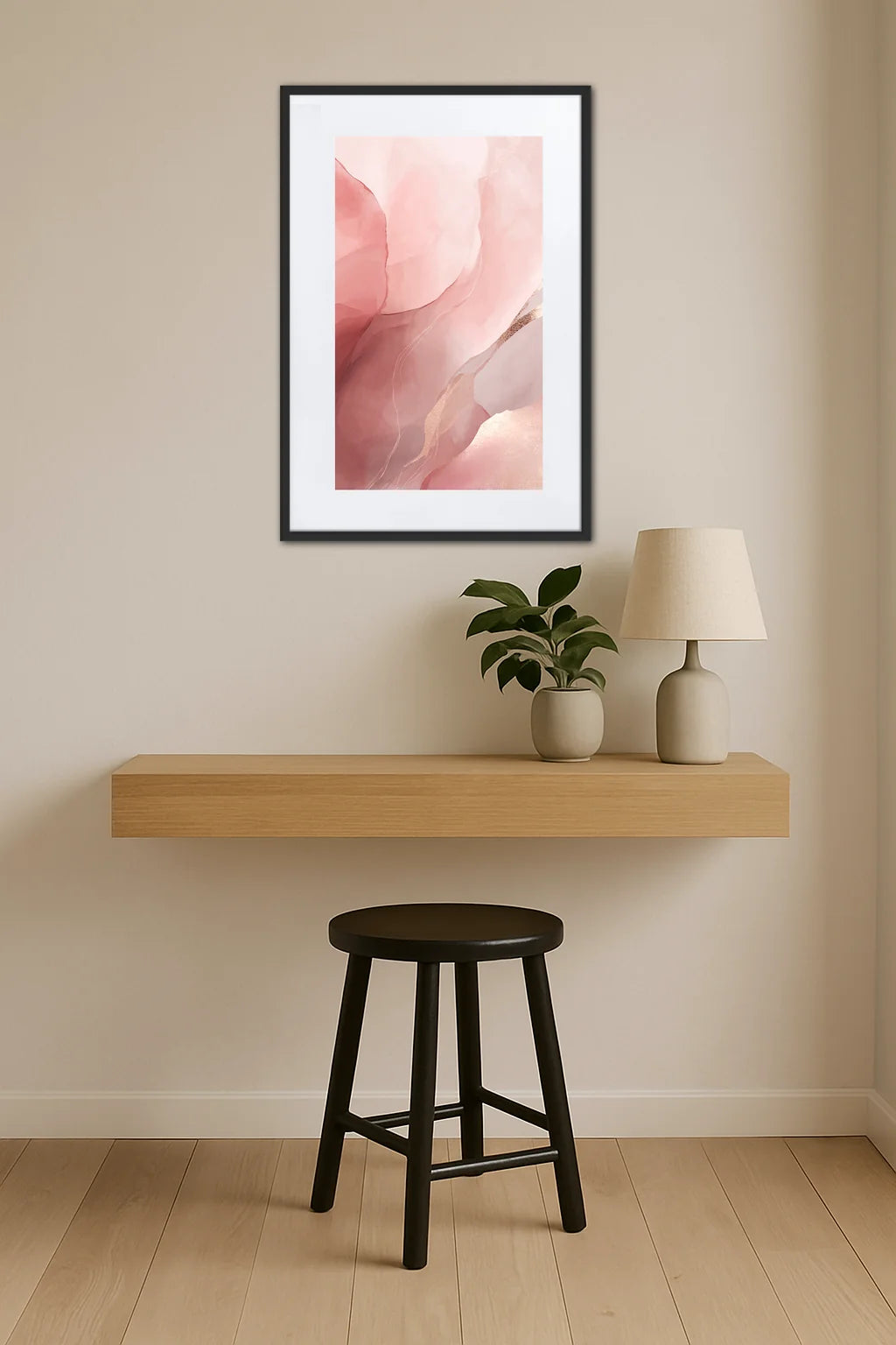 Tableau Scandinave Rose