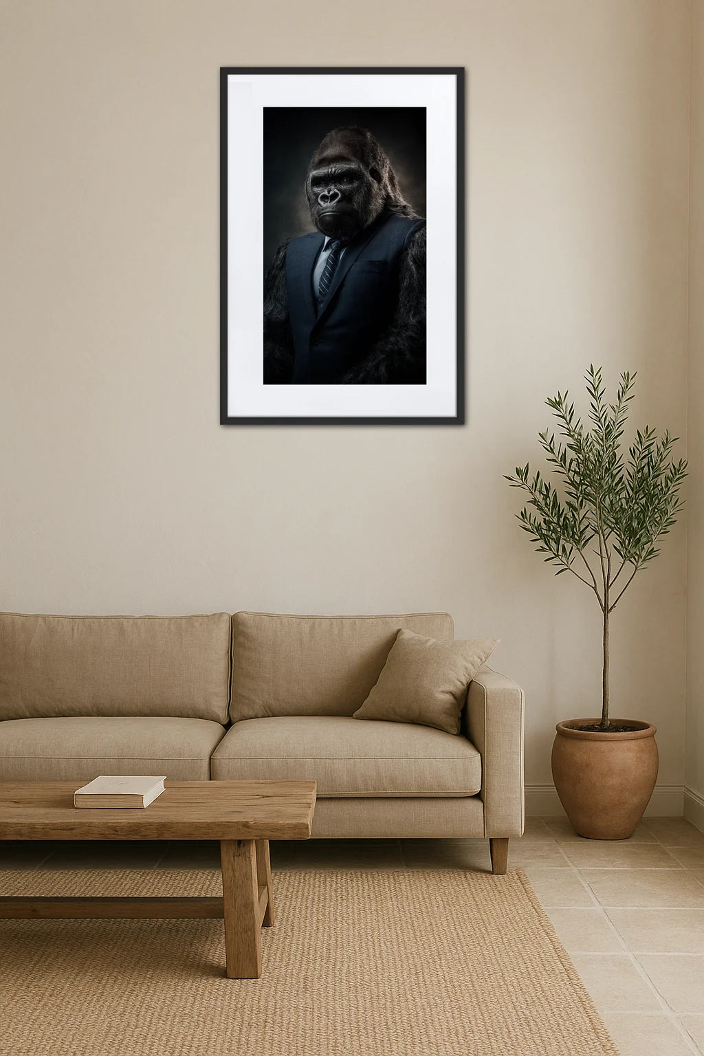 Tableau Singe En Costume