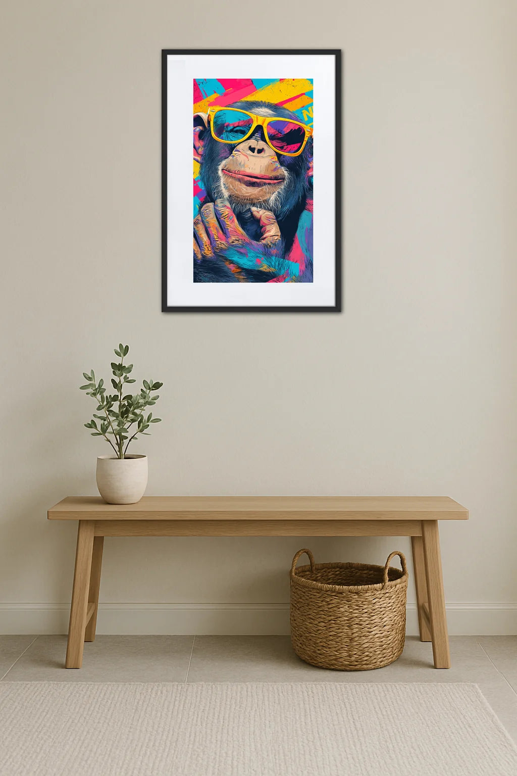 Tableau Singe Lunette