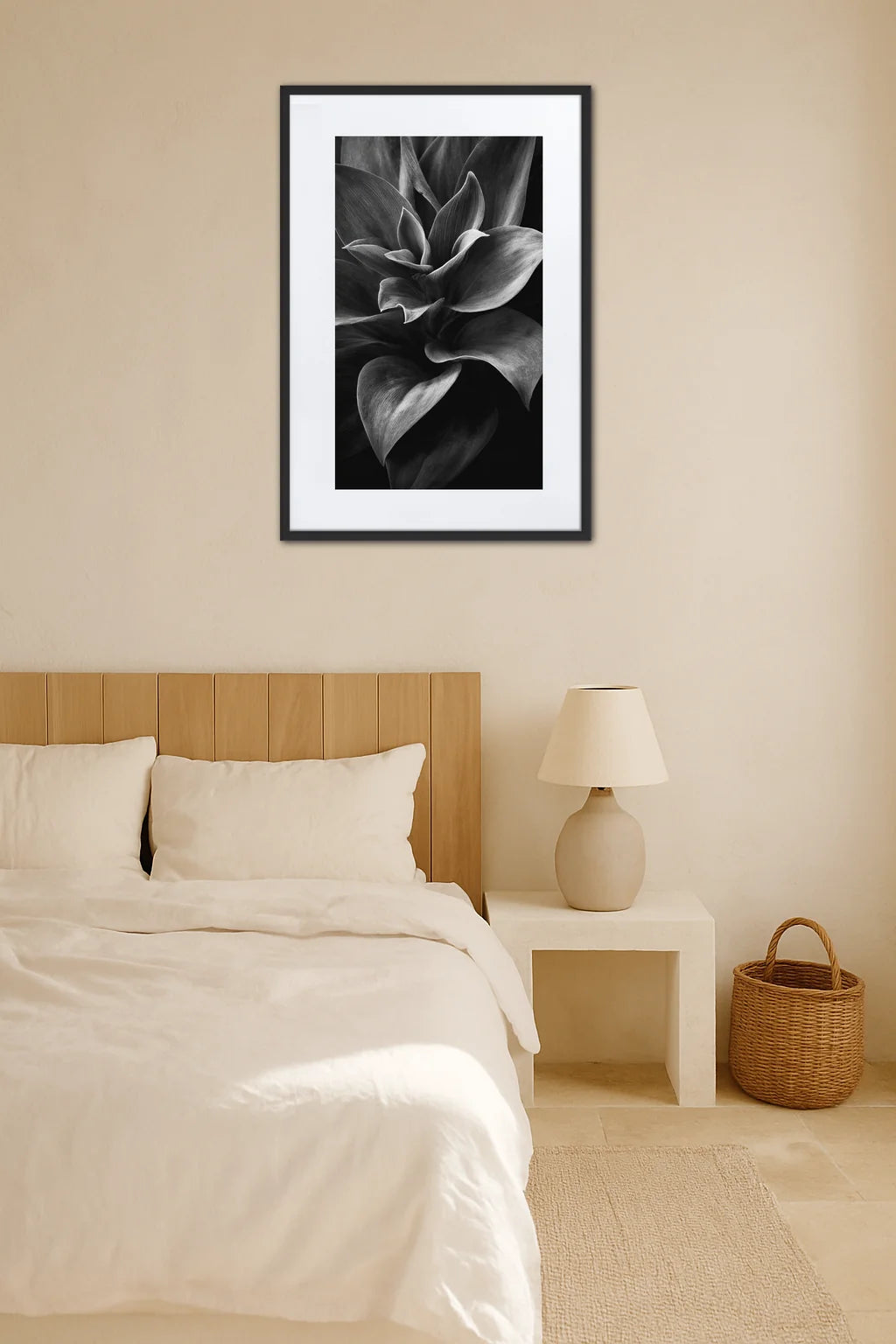 Tableau Vegetal Noir Et Blanc