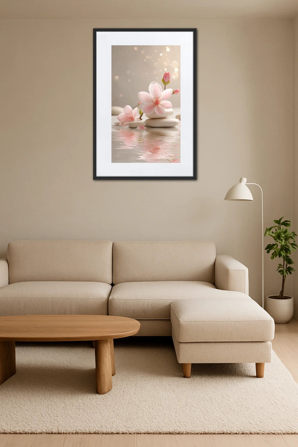 Tableau Zen Rose