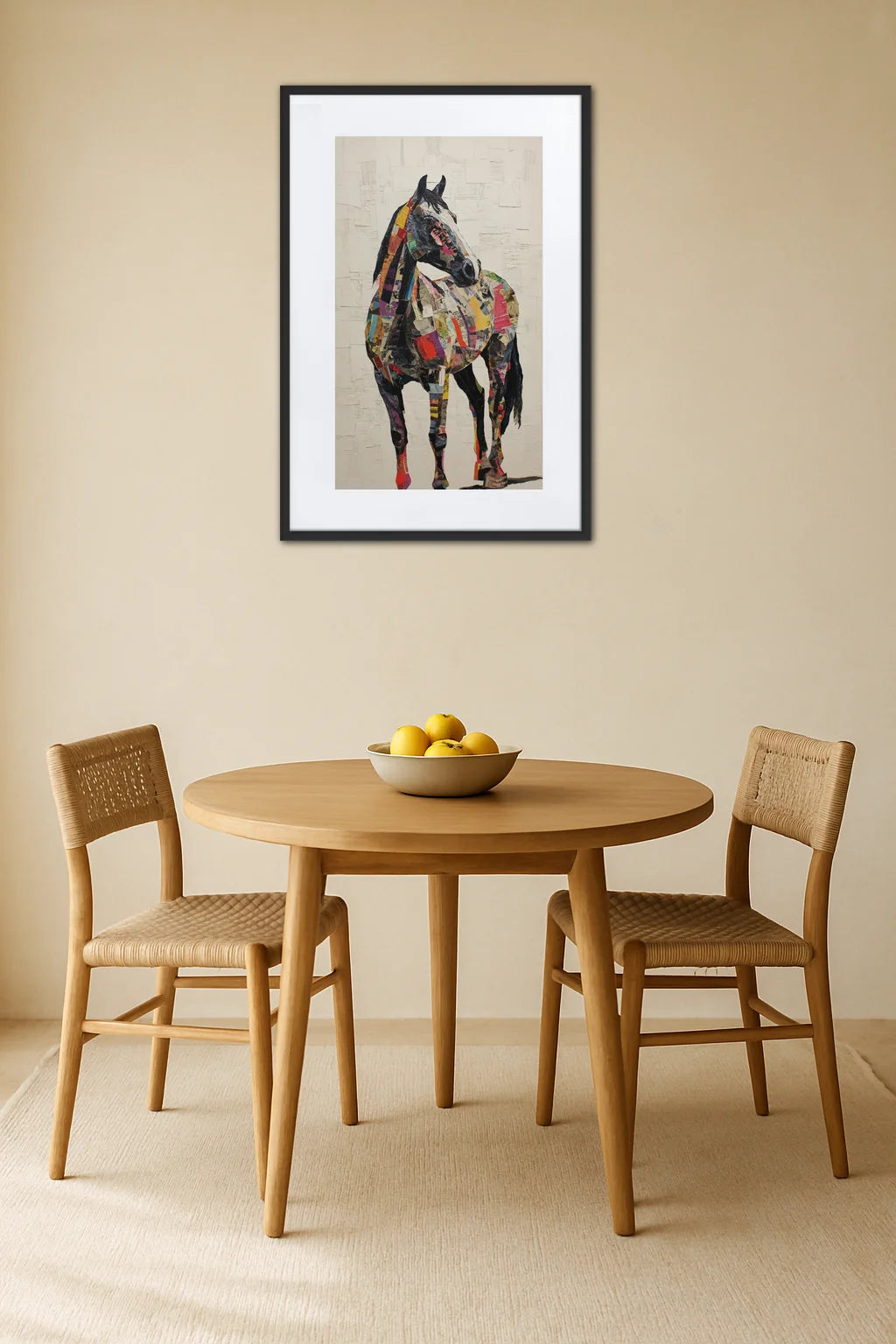Toile cheval collage