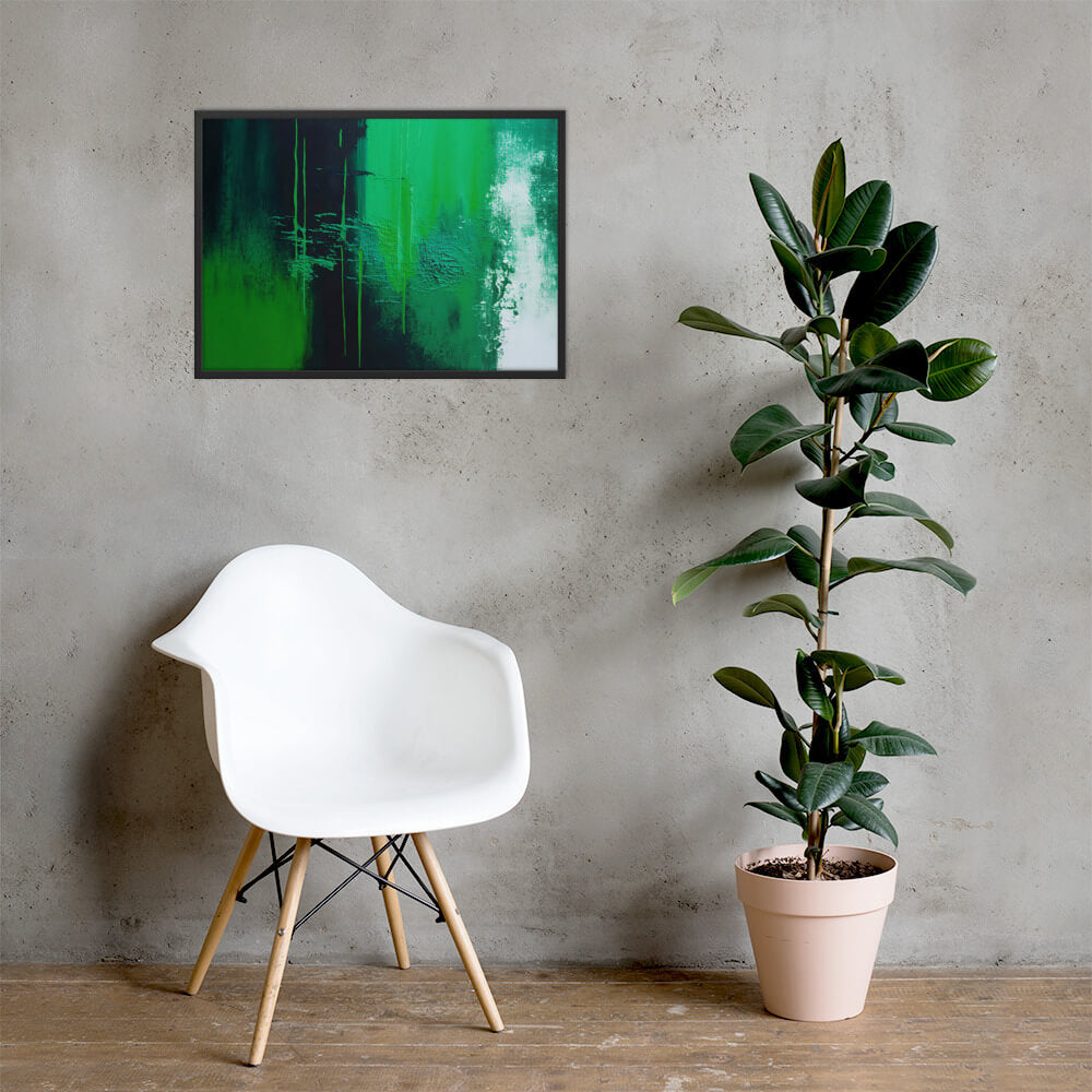 Tableau Abstrait Ton Vert