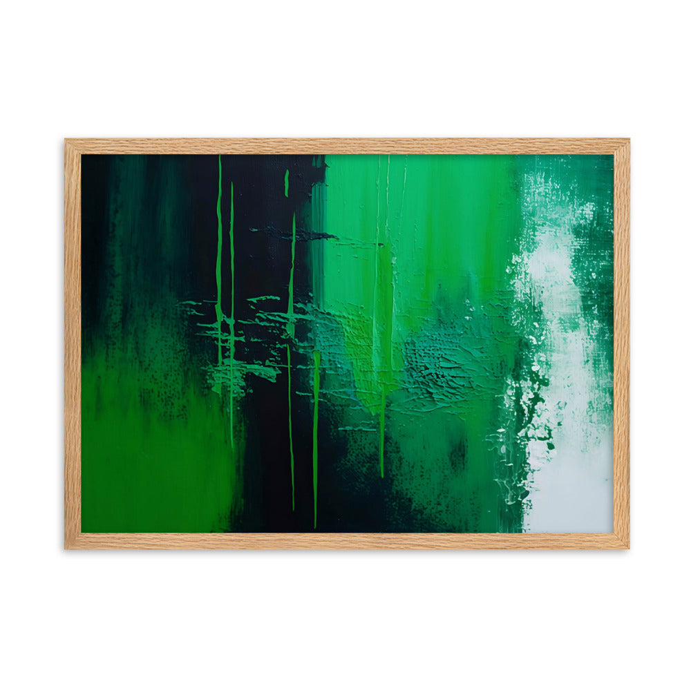 Tableau Abstrait Ton Vert