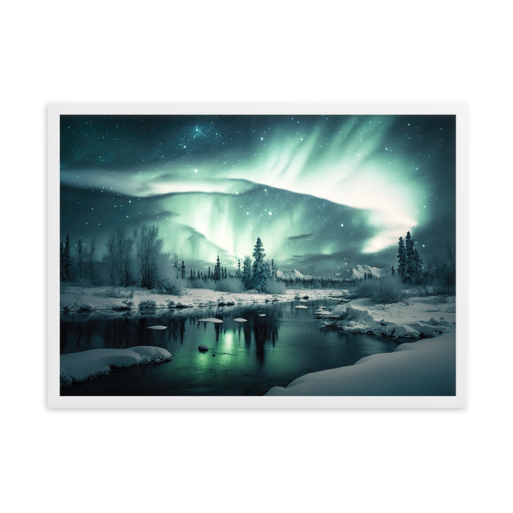 Tableau Paysage Aurore Boréale