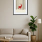 Tableau cerf Noël dans un salon minimaliste