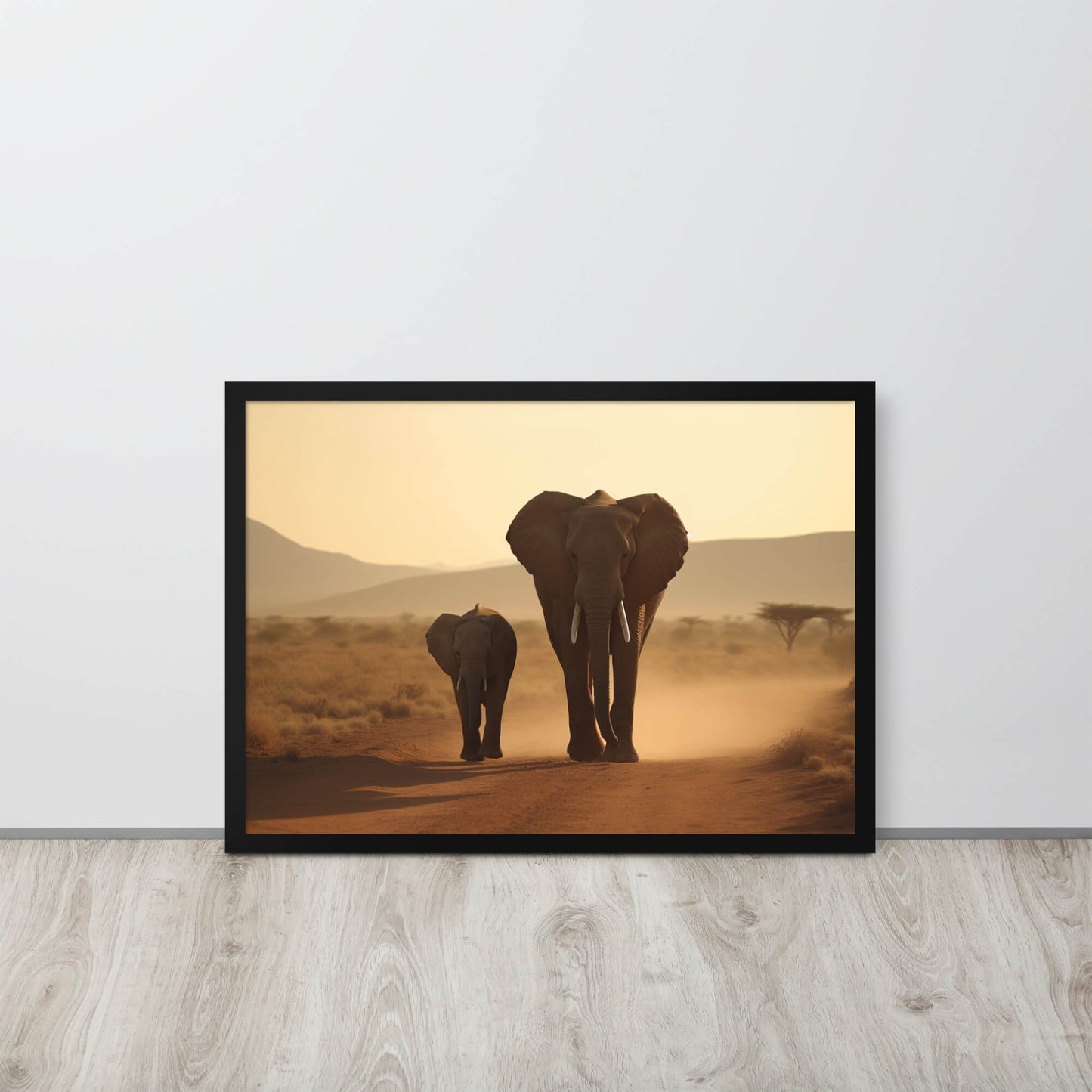 Tableau Éléphant Mère & Fille
