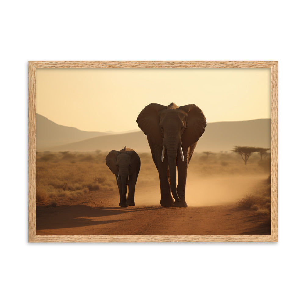 Tableau Éléphant Mère & Fille