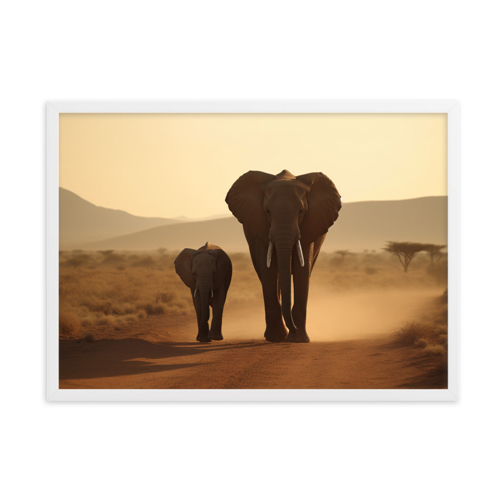 Tableau Éléphant Mère & Fille