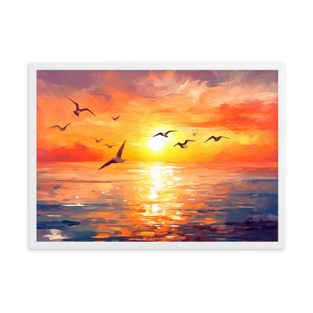 Tableau Mer Coucher De Soleil