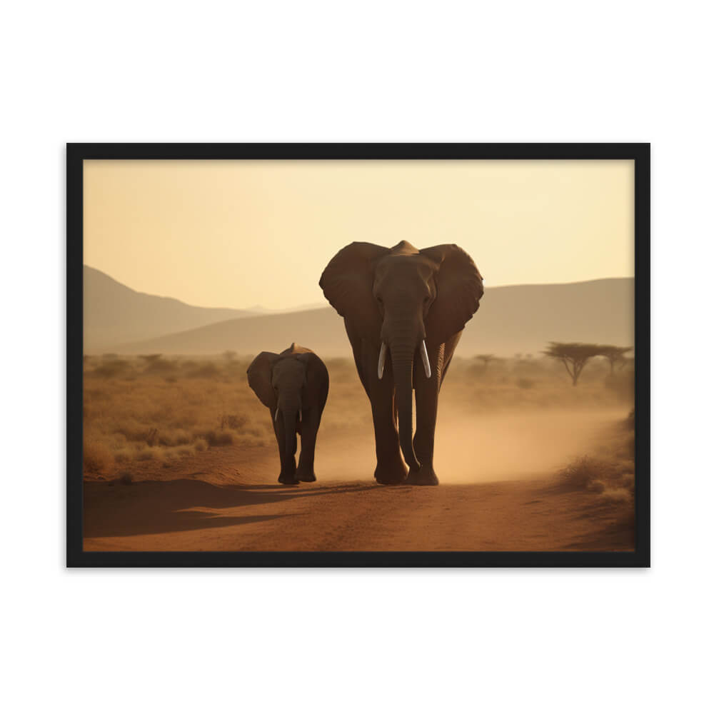Grand tableau éléphant