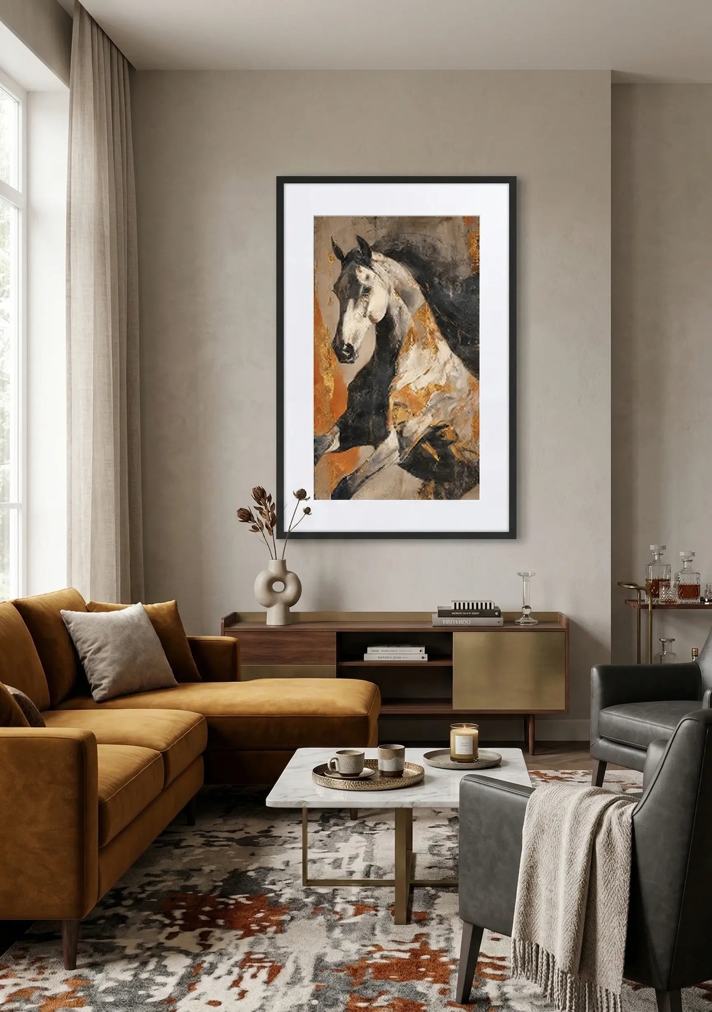 Peintiure cheval moderne
