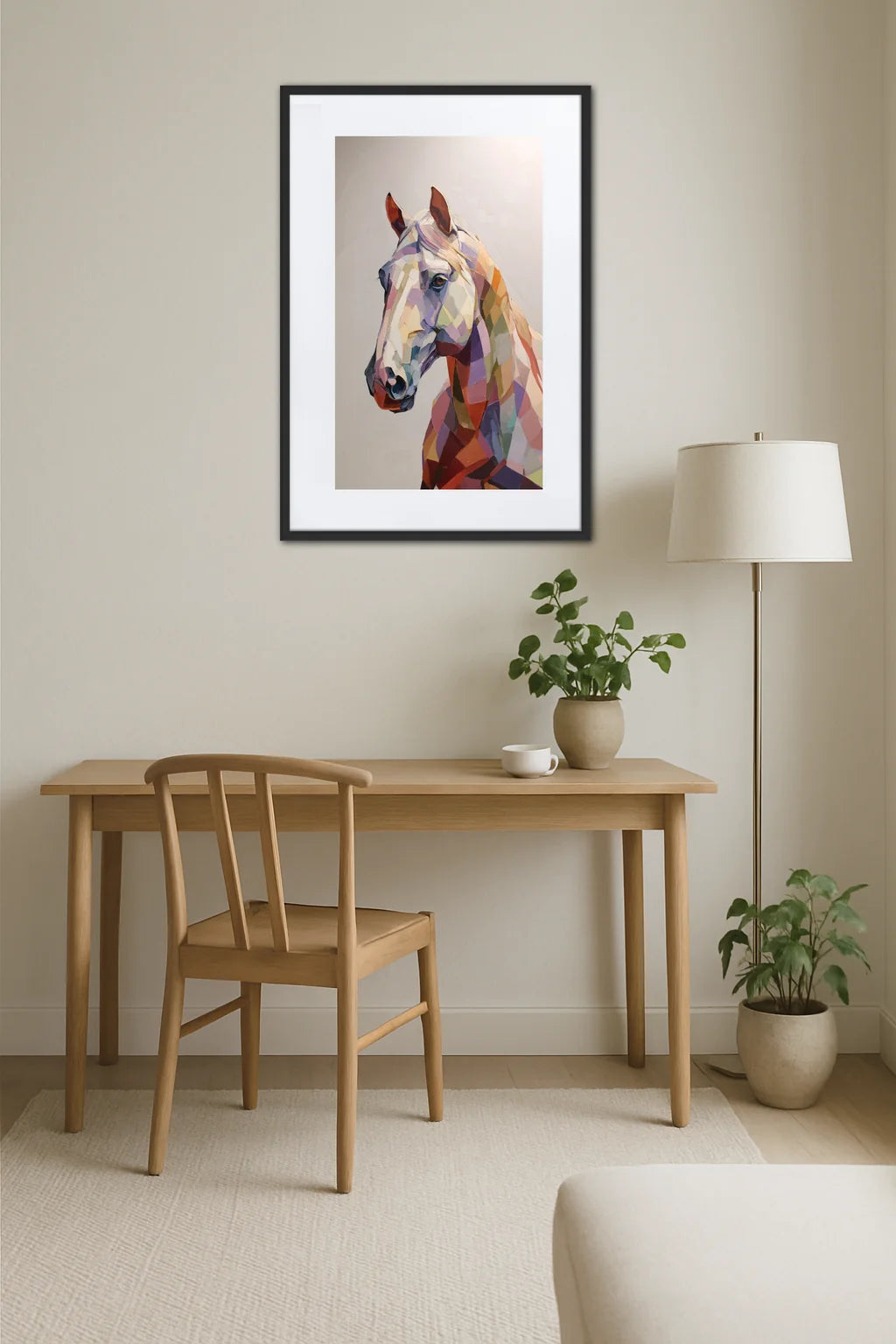 Peinture cheval pastel
