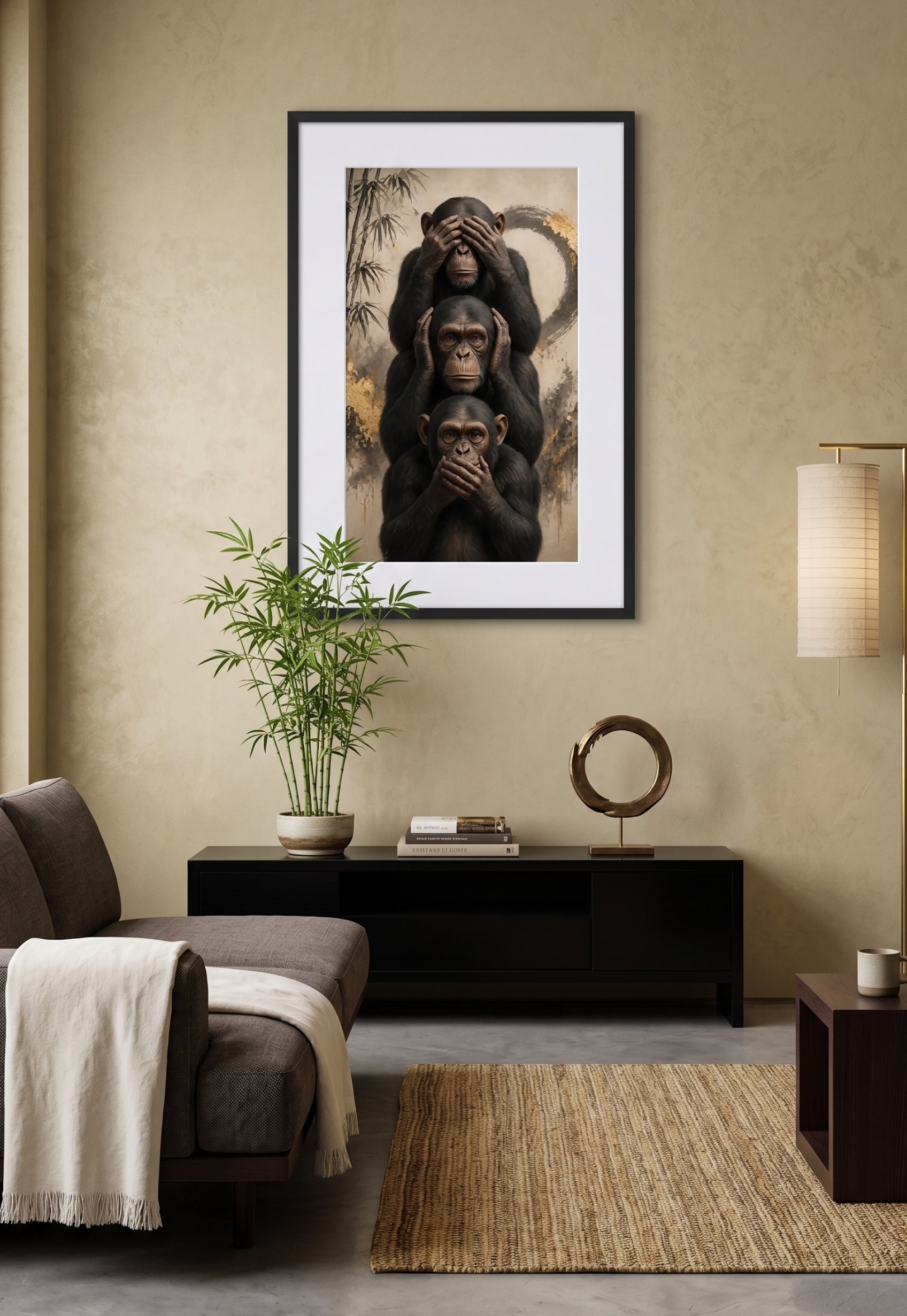 Tableau 3 Singes de la Sagesse