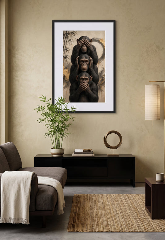 Tableau 3 Singes de la Sagesse